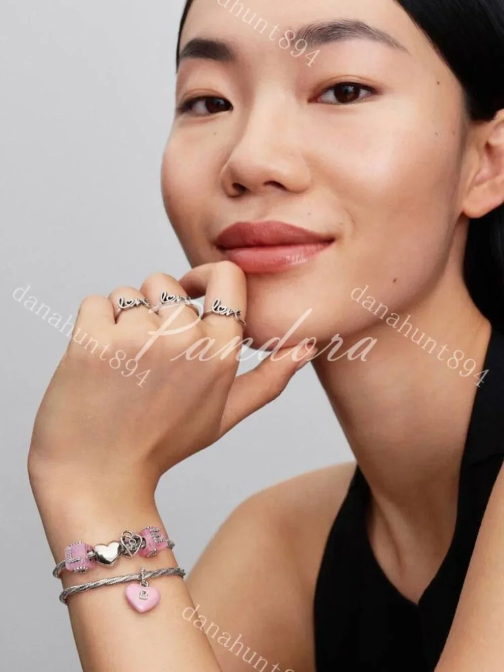 Pandora Pink Murano Glass Love Cube Charm